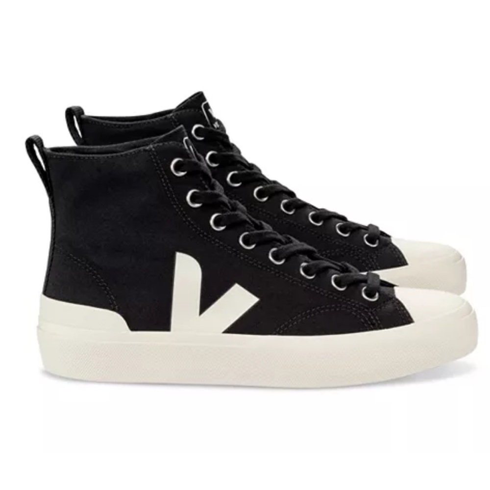New Veja Black and White High-Top Sneakers VI